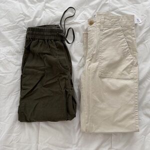 J. Crew Olive Pants 0P Gap Girlfriend Khakis 0